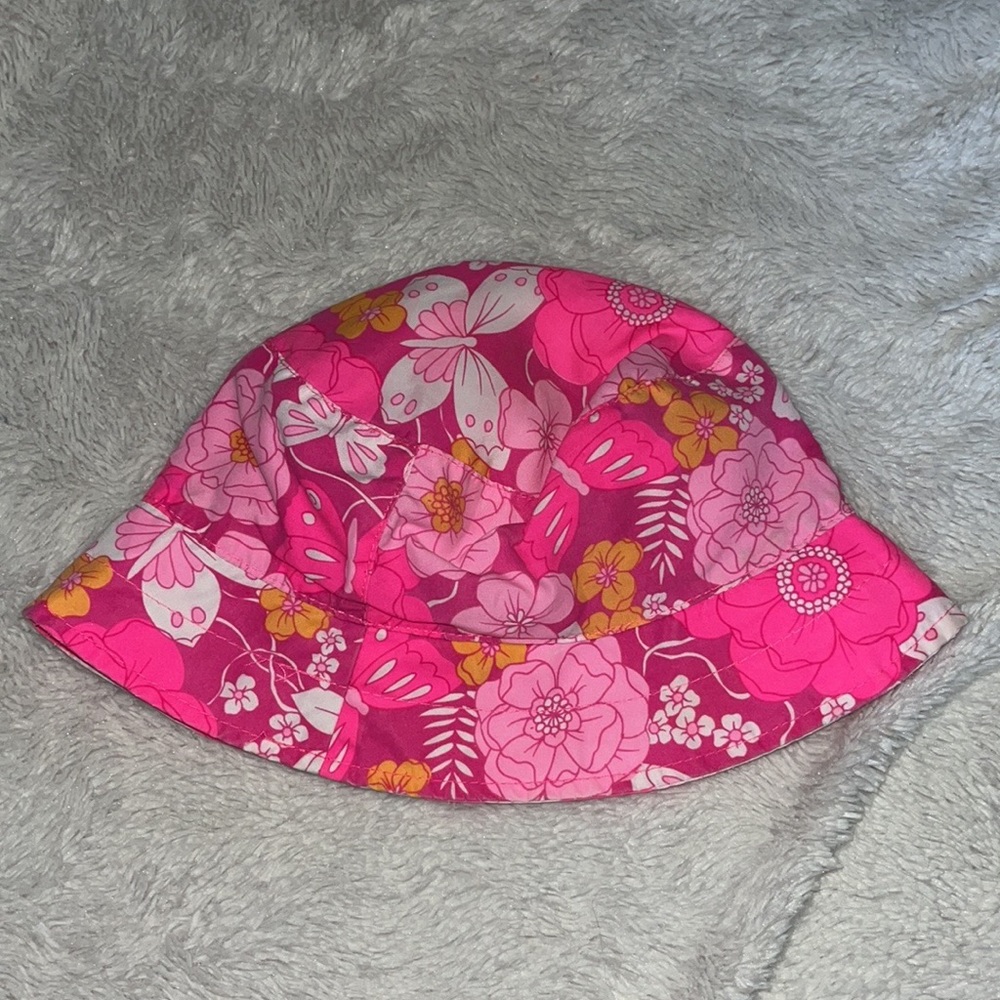 (3 for $10) baby girl floral reversible sun hat